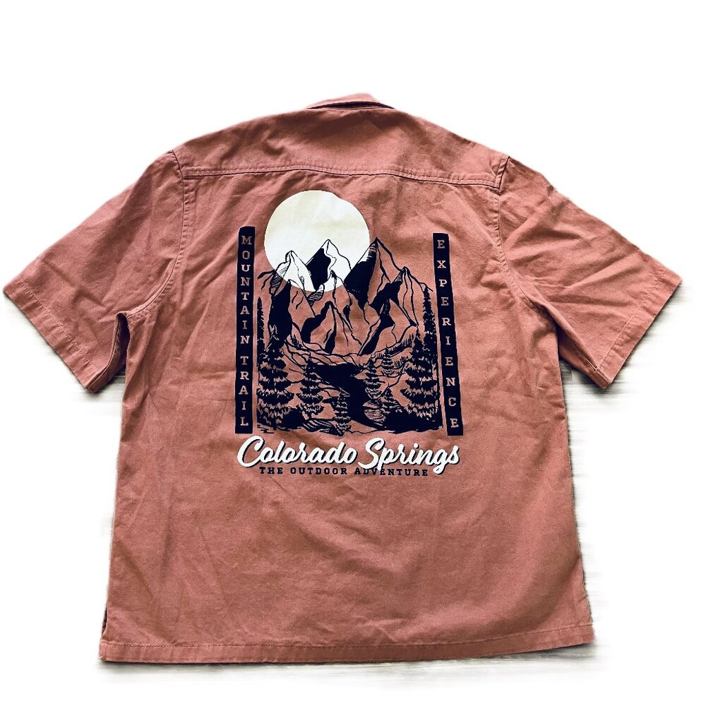 Saint+Sinner Colorado Springs Shirt Snap Front Short Sleeves Mountain Trail
